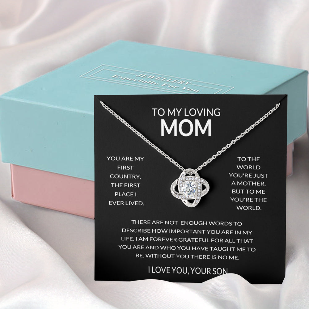 Liebesknoten-Halsketten-Geschenkset für Mama
