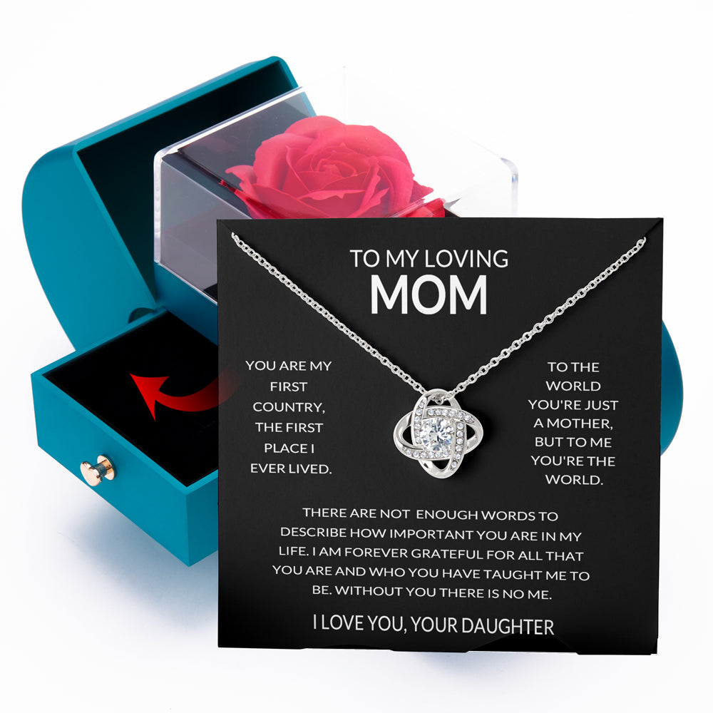 Liebesknoten-Halsketten-Geschenkset für Mama