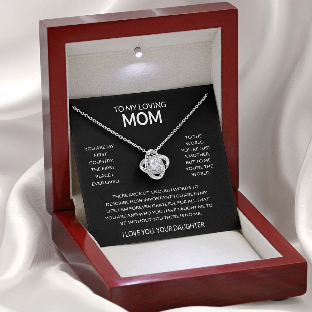 Liebesknoten-Halsketten-Geschenkset für Mama
