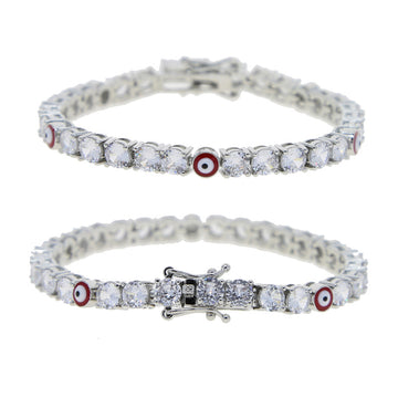 Bracelet chaîne de tennis en œil de Zircon de 5 mm