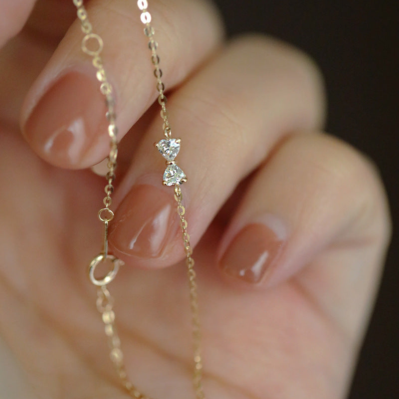 Sterling Silver Gold Plated Bow Bracelet