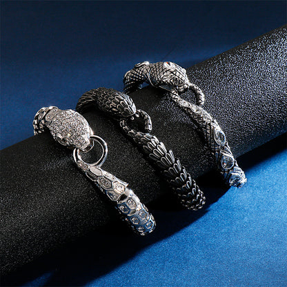 Fashionable Stainless Steel Snake Bracelet