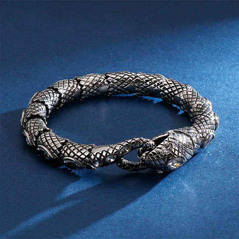 Fashionable Stainless Steel Snake Bracelet