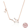 Rose Gold Zodiac Necklace in Sterling Silver