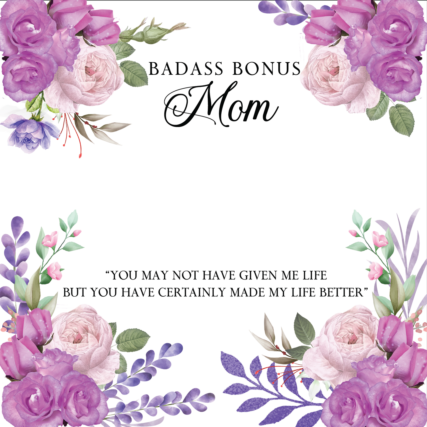 To Bonus Mom Message Card