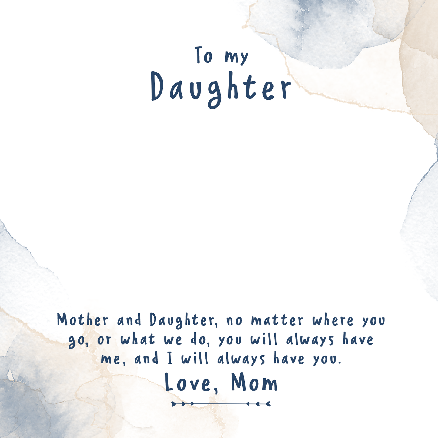 To Daughter Message Card