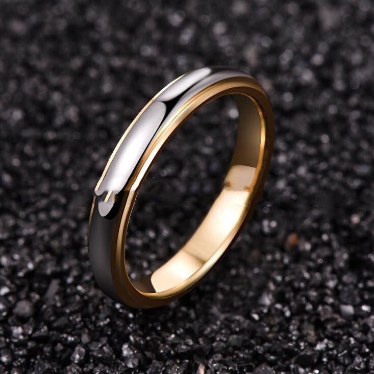 Simple Two Color Tungsten Ring