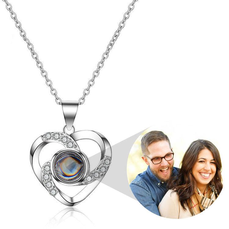 Personalized Projection Photo Necklace - Always Love - Record My Love