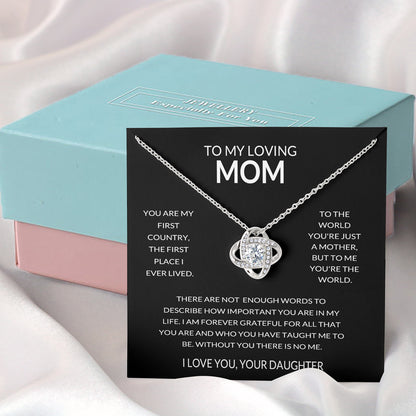 Love Knot Necklace Gift set for Mom