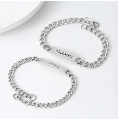 Graviertes Armband-Set für Paare